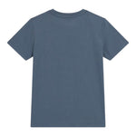 Guess T-Shirt Girocollo Tinta Unita con Stampa per Bambino L5RI12K8HM4X BLU GUESS 