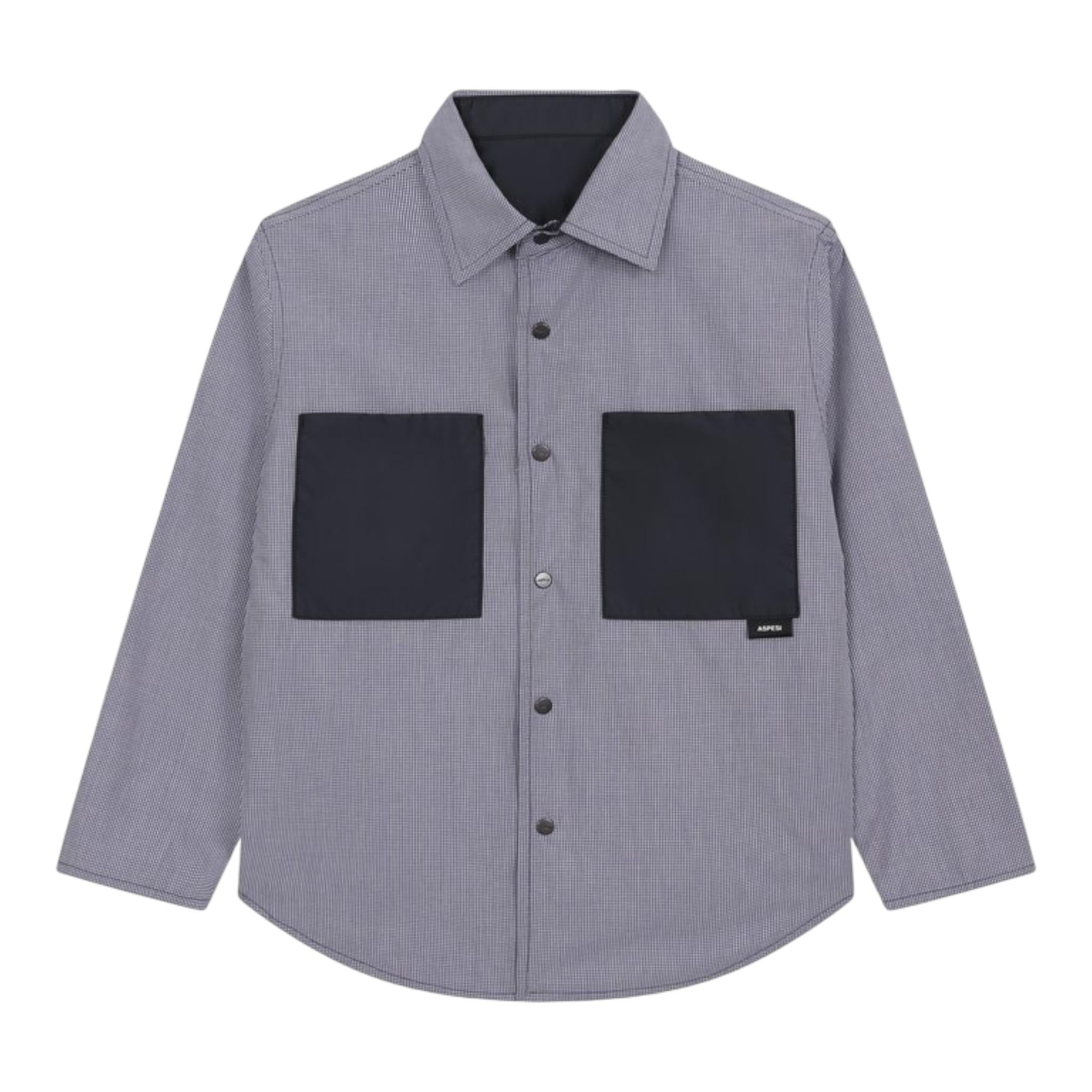 Aspesi Giubbino Tinta Unita Fantasia Qaudretti per Bambino S25036GMC3158 BLU ASPESI 