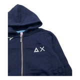 SUN68 felpa con zip e cappuccio tinta unita Blu per Bambino F44302X BLU SUN68 