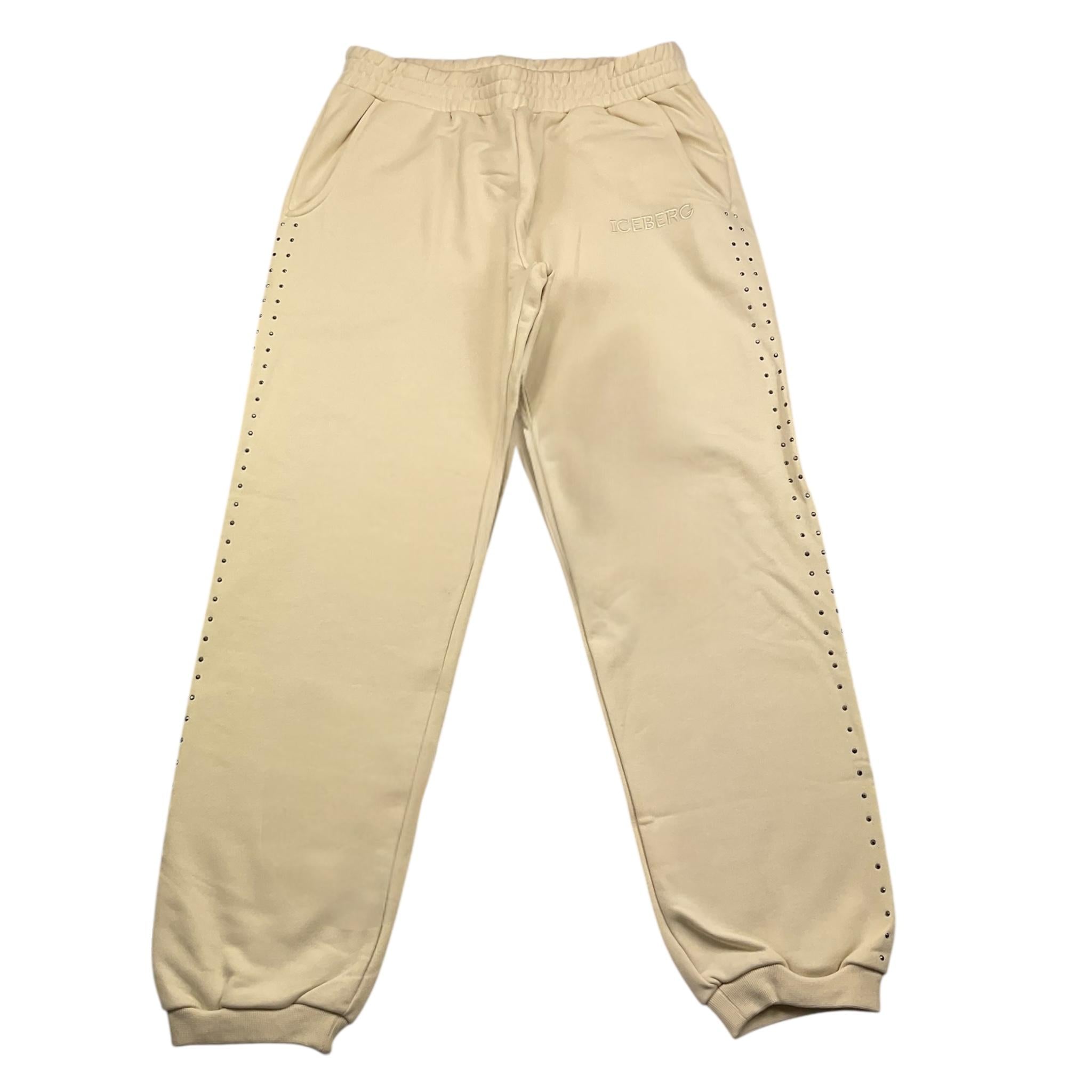 ICEBERG pantalone tuta tinta unita con brillantini Avorio per Bambina PFICE5353JX AVORIO ICEBERG 