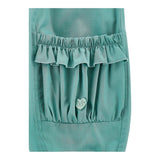 Monnalisa Pantalone Tinta Unita con Elastico In Vita per Bambina 37E402J VERDE MONNALISA 