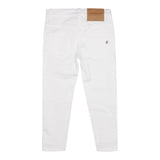 Dondup Jeans Tinta Unita 5 Tasche Bianco Per Bambino