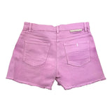 Stella Mccartney Short In Denim Tinta Unita Con Elastico In Vita Rosa Per Bambina