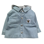 Moschino Giubbino In Denim con Cappuccio per Neonato MUA00A AZZURRO MOSCHINO 