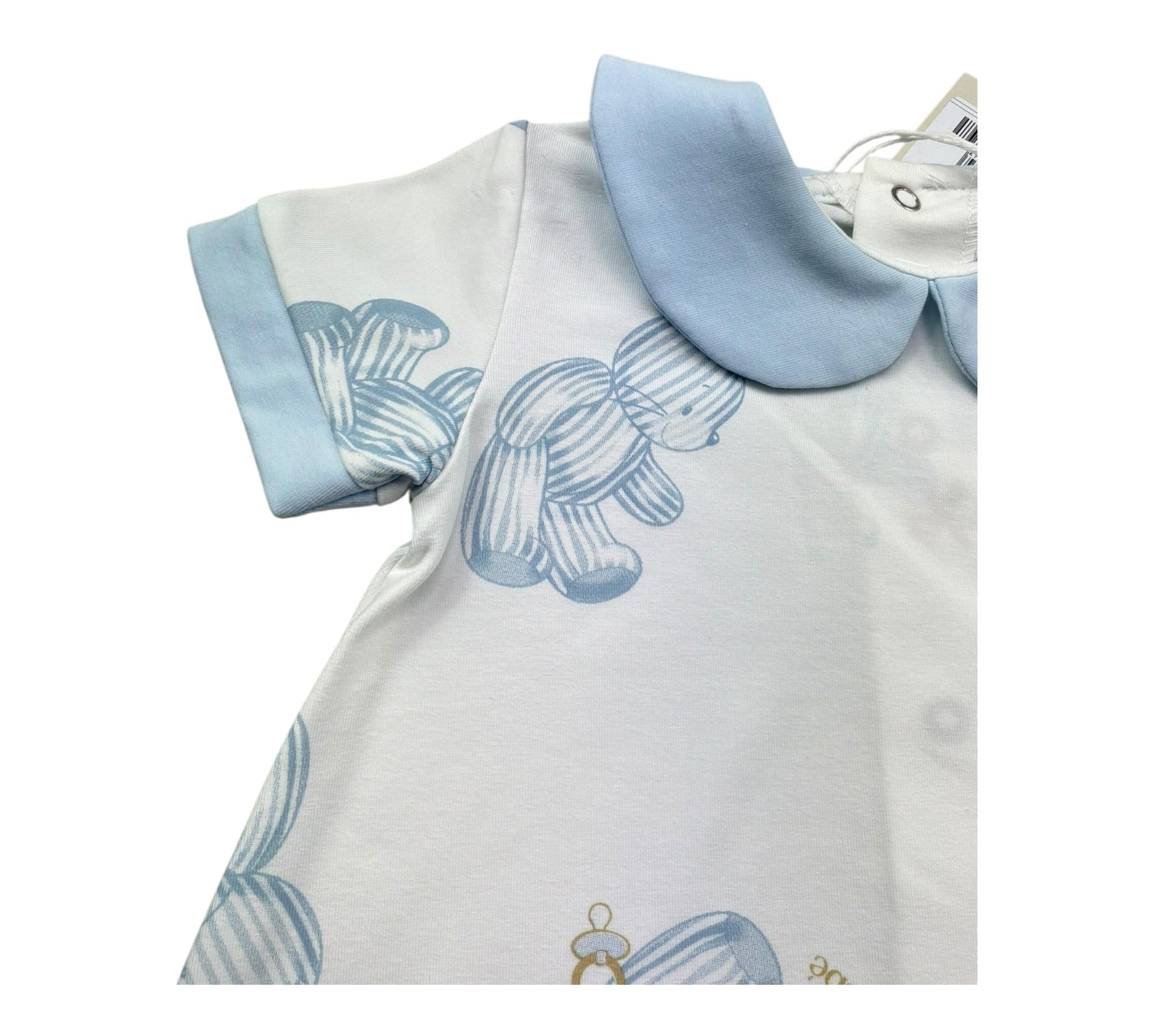 Le Bebe Pagliaccetto Mezza Manica Tinta Unita per Neonato LBB5255 BIANCO LE BEBE 