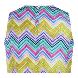 Odi Et Amo Completo Top-Gonna Tinta Multicolor Con Fantasia Astratta Multicolor Per Bambina