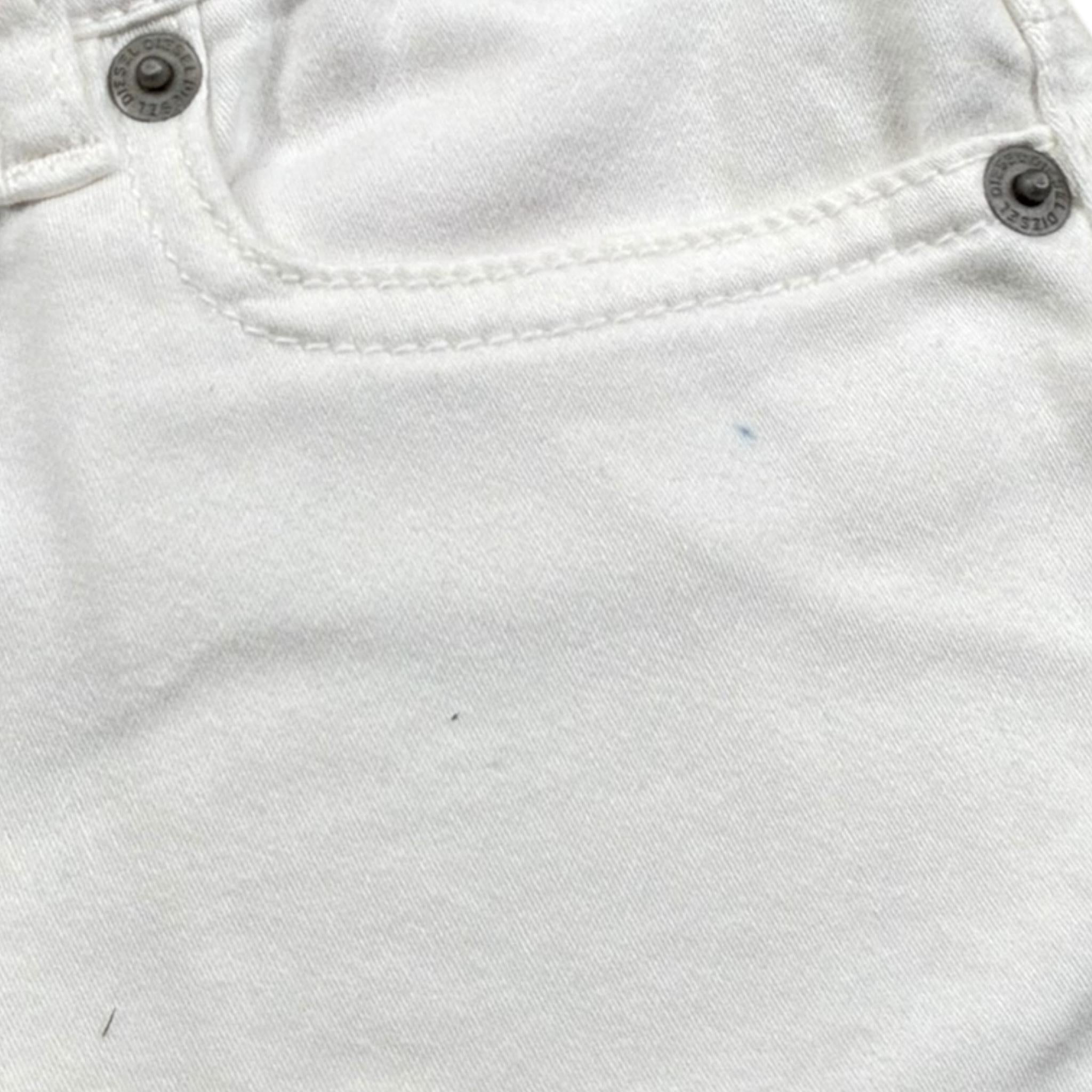 Diesel Bermuda In Denim Tinta Unita Girovita Regolabile per Neonato K00362 BIANCO DIESEL 