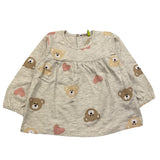 LOSAN shirt girocollo tinta unita con stampe Grigio per Neonata 51033197694011 GRIGIO LOSAN 