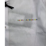 Daniele Alessandrini Camicia Manica Lunga Tinta Unita con Stampa Bianco per Bambino