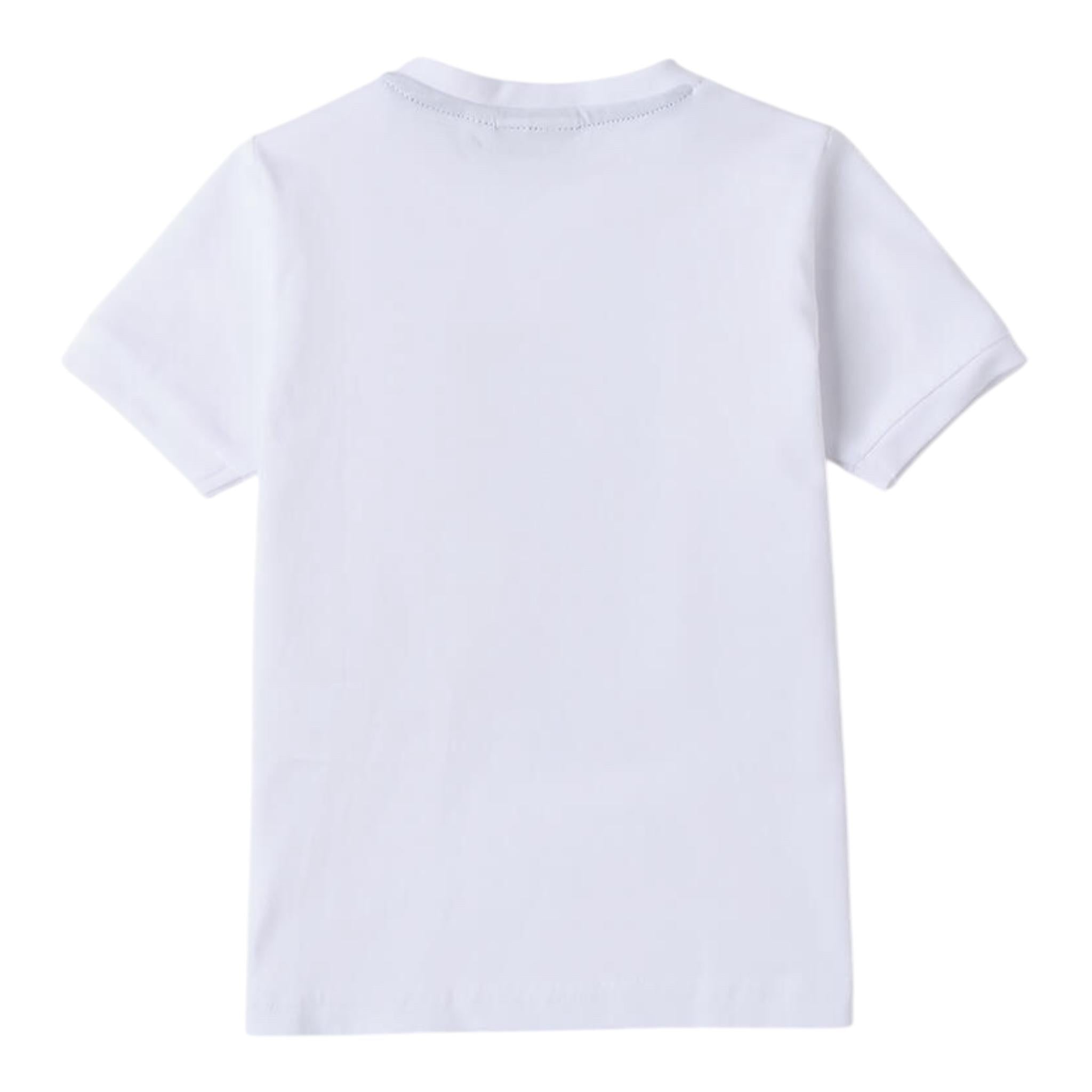 Sarabanda T-Shirt Tinta Unita con Stampa per Neonato 0B134 BIANCO SARABANDA 