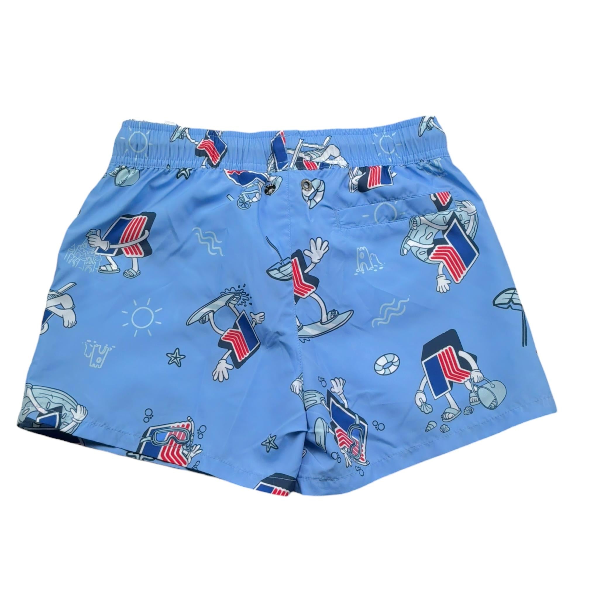 K-Way Costume Modell Boxer Tinta Unita con Stampa per Bambino K3124ZW AZZURRO K-WAY 