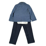 Gastone Completo 4 Pezzi Giacca-Camicia-Pantalone-Papillon per Neonato G5111A BLU GASTONE 