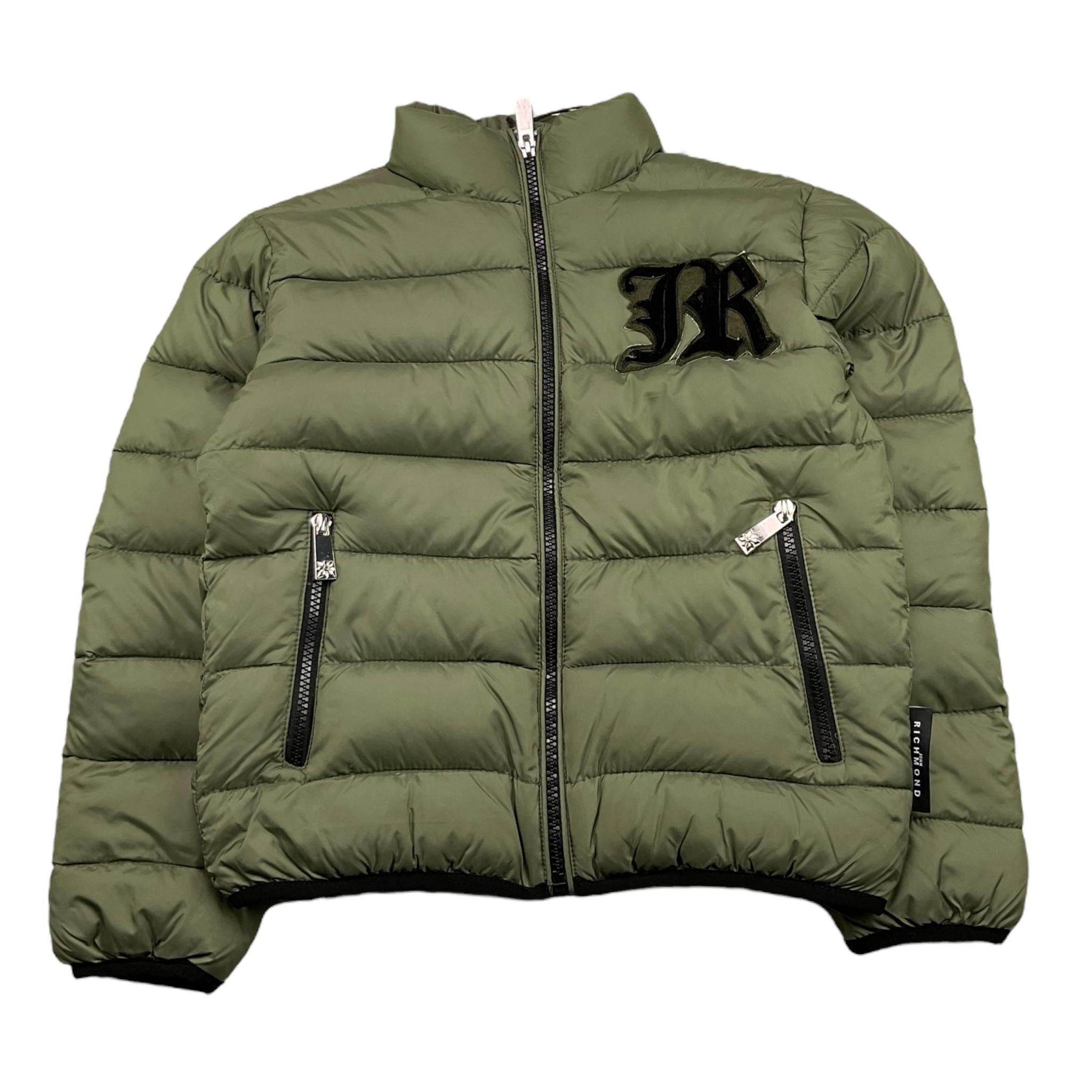 JOHN RICHMOND giubbino tinta unita con logo Verde per Bambino RBA25014PI VERDE JOHN RICHMOND 