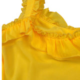 Y-Clu Camicia Tinta Unita con Rouches per Bambina 17140 GIALLO Y-CLU 