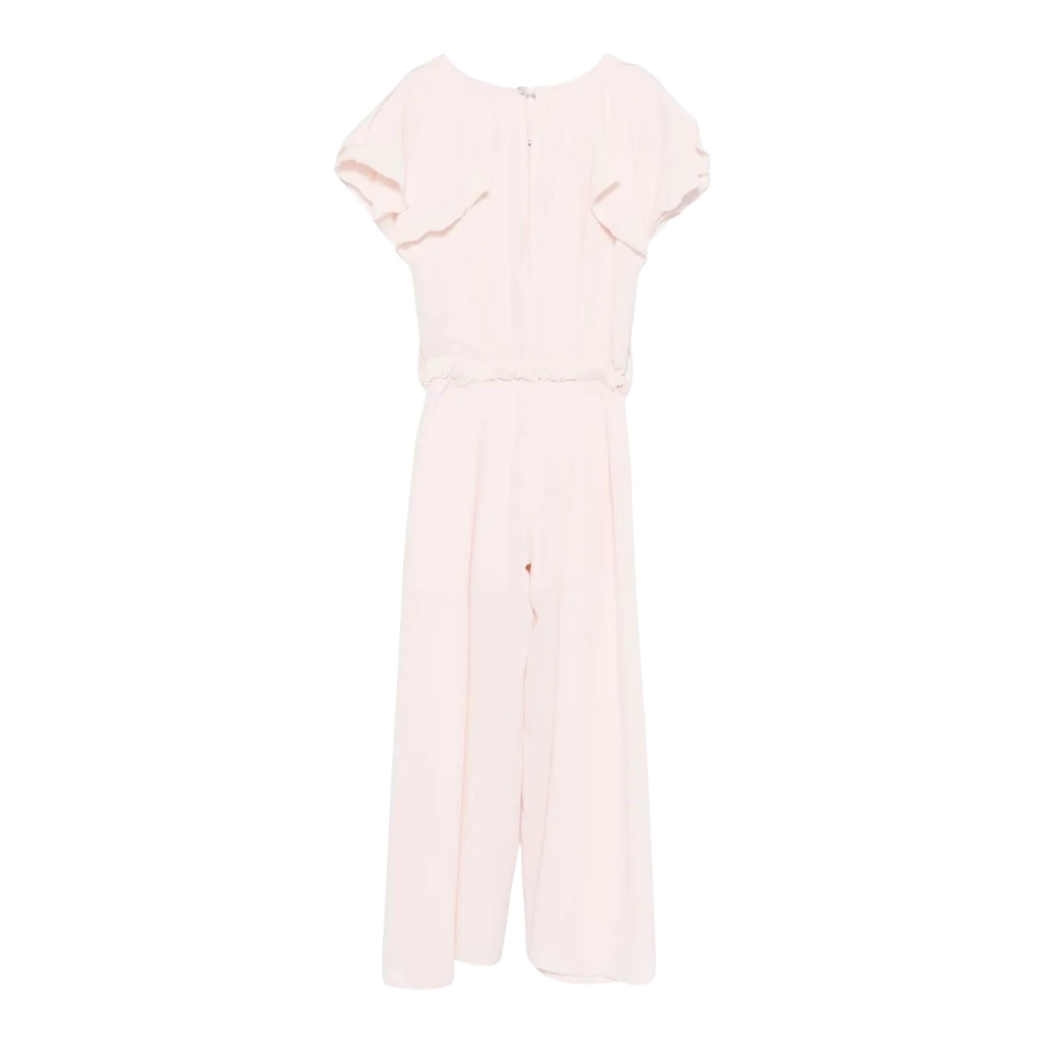 Monnalisa Tuta Intera Tinta Unita con Cintura per Bambina 71E200X ROSA MONNALISA 