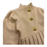 JANICE abito manica lunga tinta unita con bottoni Panna per Neonata JN637N PANNA JANICE 