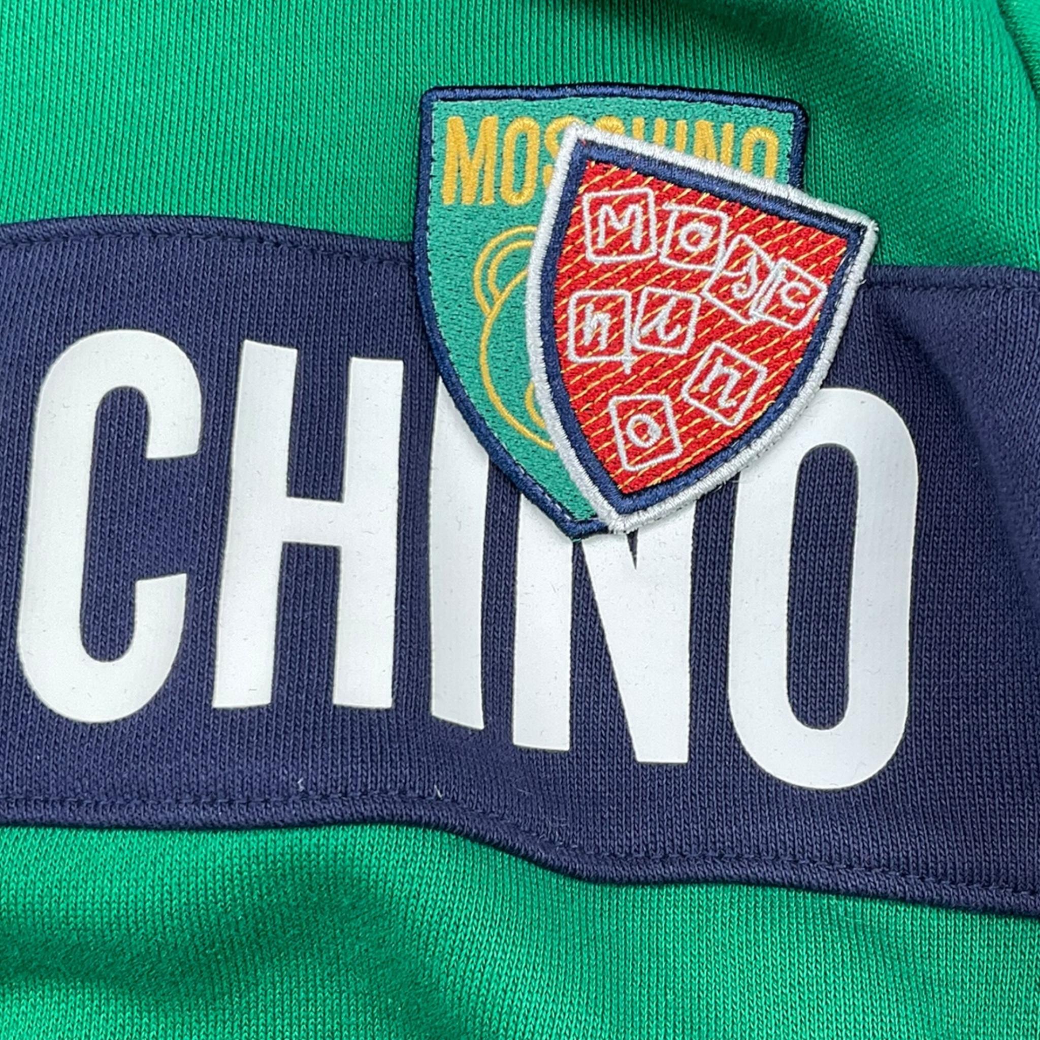 MOSCHINO felpa tinta unita con stampa e cappuccio Verde per Bambino HUF08G VERDE MOSCHINO 