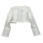 Naice Giacca Modello Crop Tinta Unita per Bambina 24102 BIANCO NAICE 