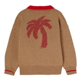 PALM ANGELS maglia girocollo tinta unita con ricami e taschino Cammello per Bambino PBHE001F23 CAMMELLO PALM ANGELS 