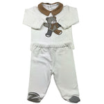 LE BEBE' completo 2 pezzi shirt-ghettina tinta unita Bianco per Neonato LBB4665X BIANCO LE BEBE' 