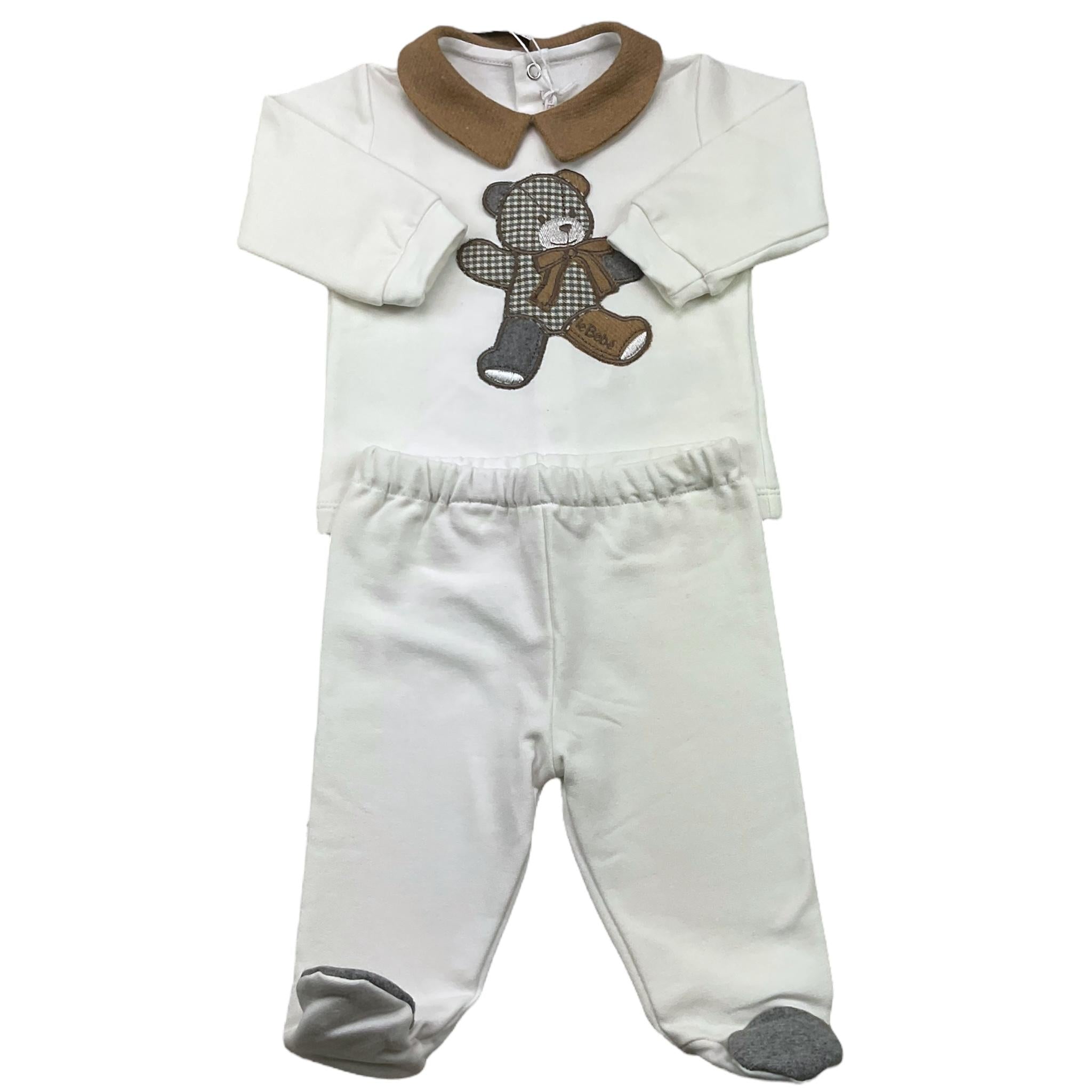 LE BEBE' completo 2 pezzi shirt-ghettina tinta unita Bianco per Neonato LBB4665X BIANCO LE BEBE' 