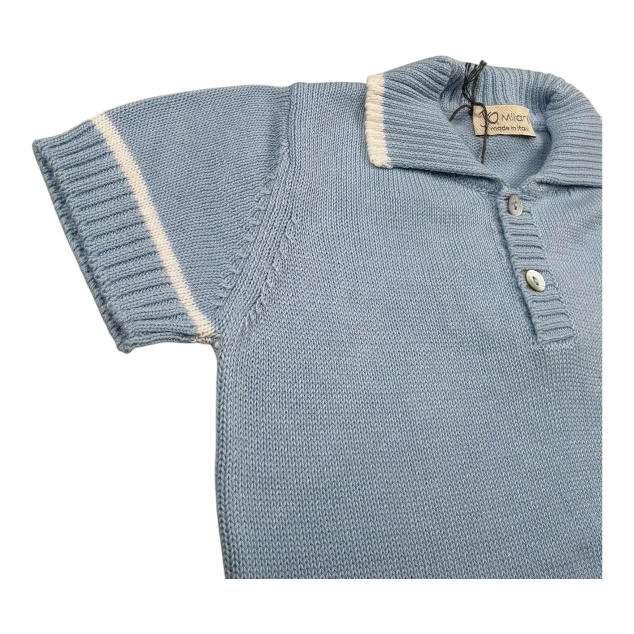 J.O. Milano Polo Mezza Manica Tinta Unita per Neonato 576Z6 AZZURRO J.O. MILANO 