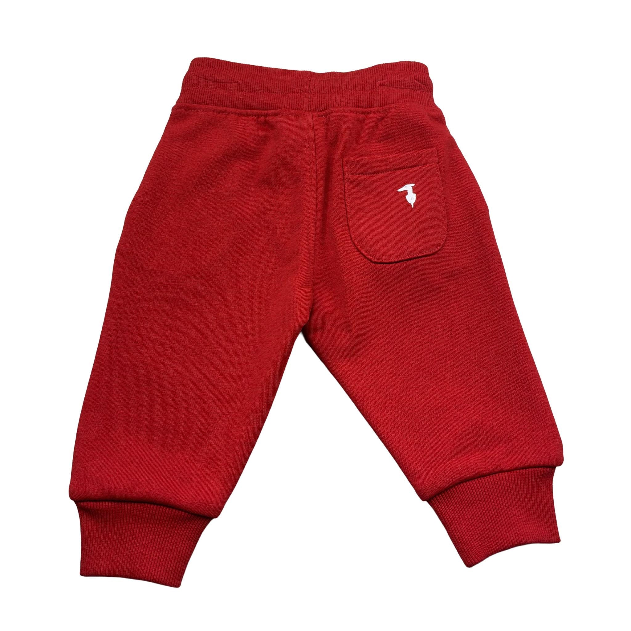 Trussardi Pantalone Tuta Tinta Unita con Logo per Neonato TIP26003PA ROSSO TRUSSARDI 