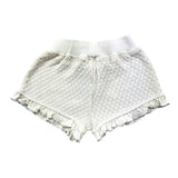 Bamboom+Babies Einfarbige Strickshorts mit elastischer Taille, Cremefarben für Neugeborene