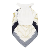 Monnalisa Completo 2 Pezzi Top-Short Stampa Fantasia per Bambina 11A419 BIANCO MONNALISA 