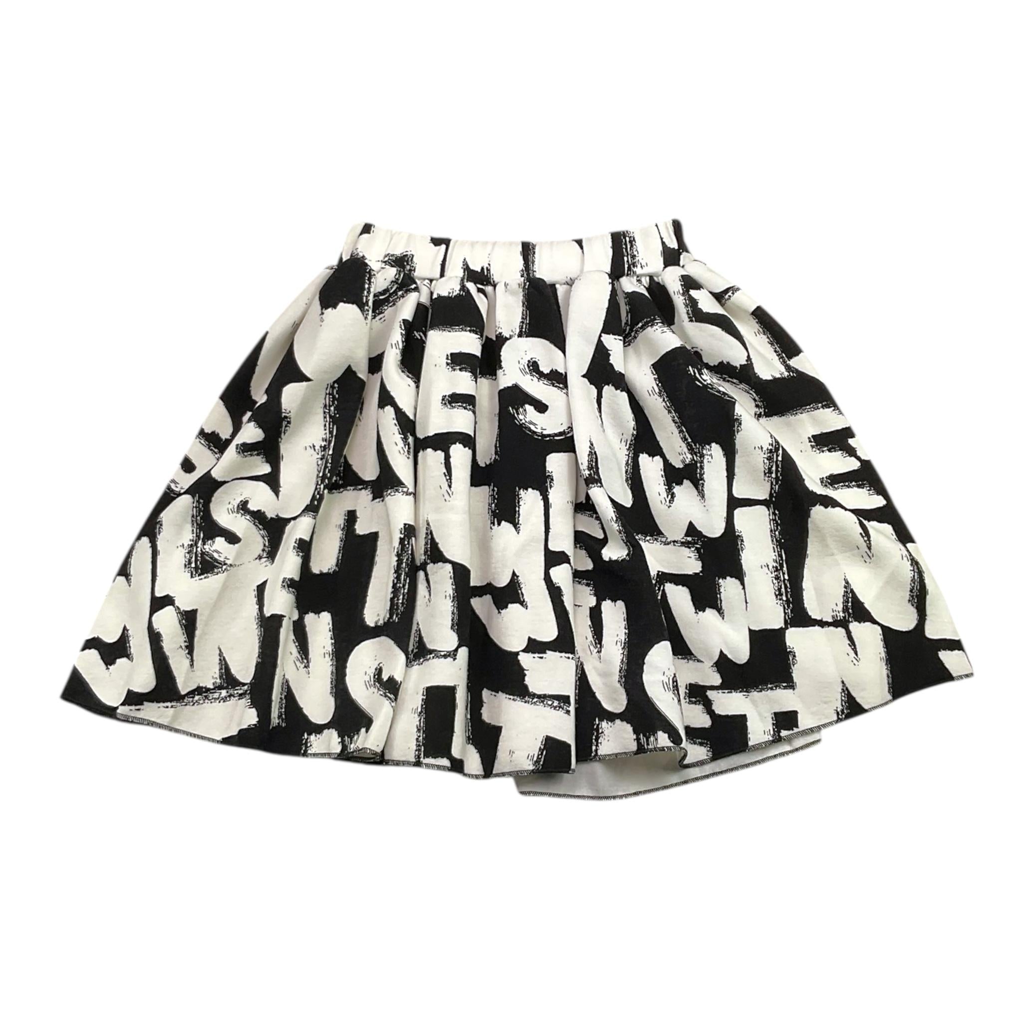 TWINSET gonna tinta unita logata Nero per Bambina 232GJ2252 NERO TWINSET 