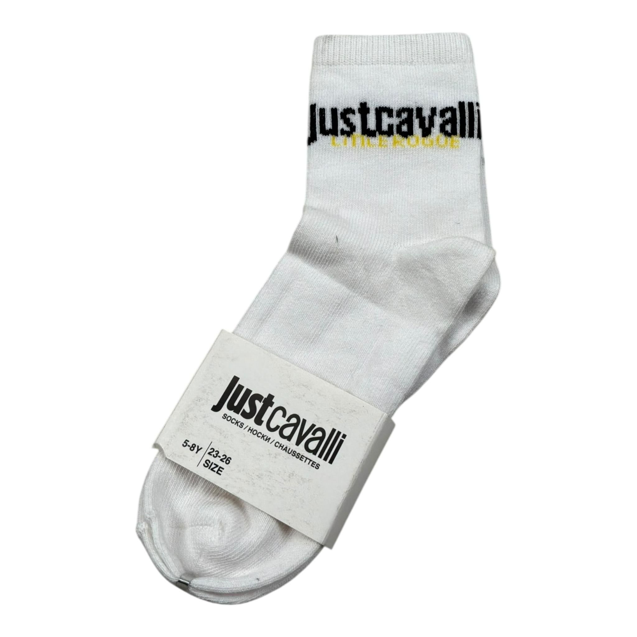 Just Cavalli Calzini Tinta Unita con Logo per Bambino JGP26020CZ BIANCO JUST CAVALLI 