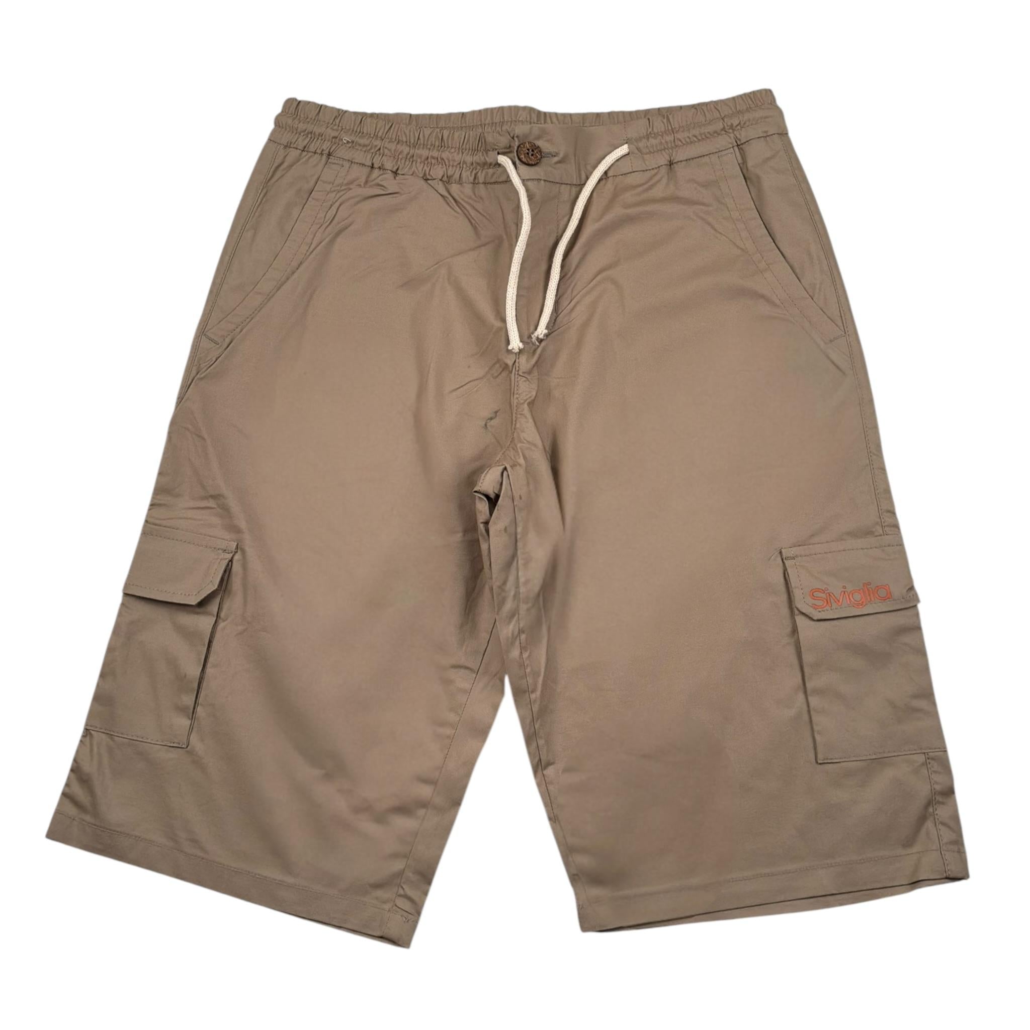 Siviglia Bermuda Tinta Unita con Elastico In Vita per Bambino SVJSO17251 BEIGE SIVIGLIA 
