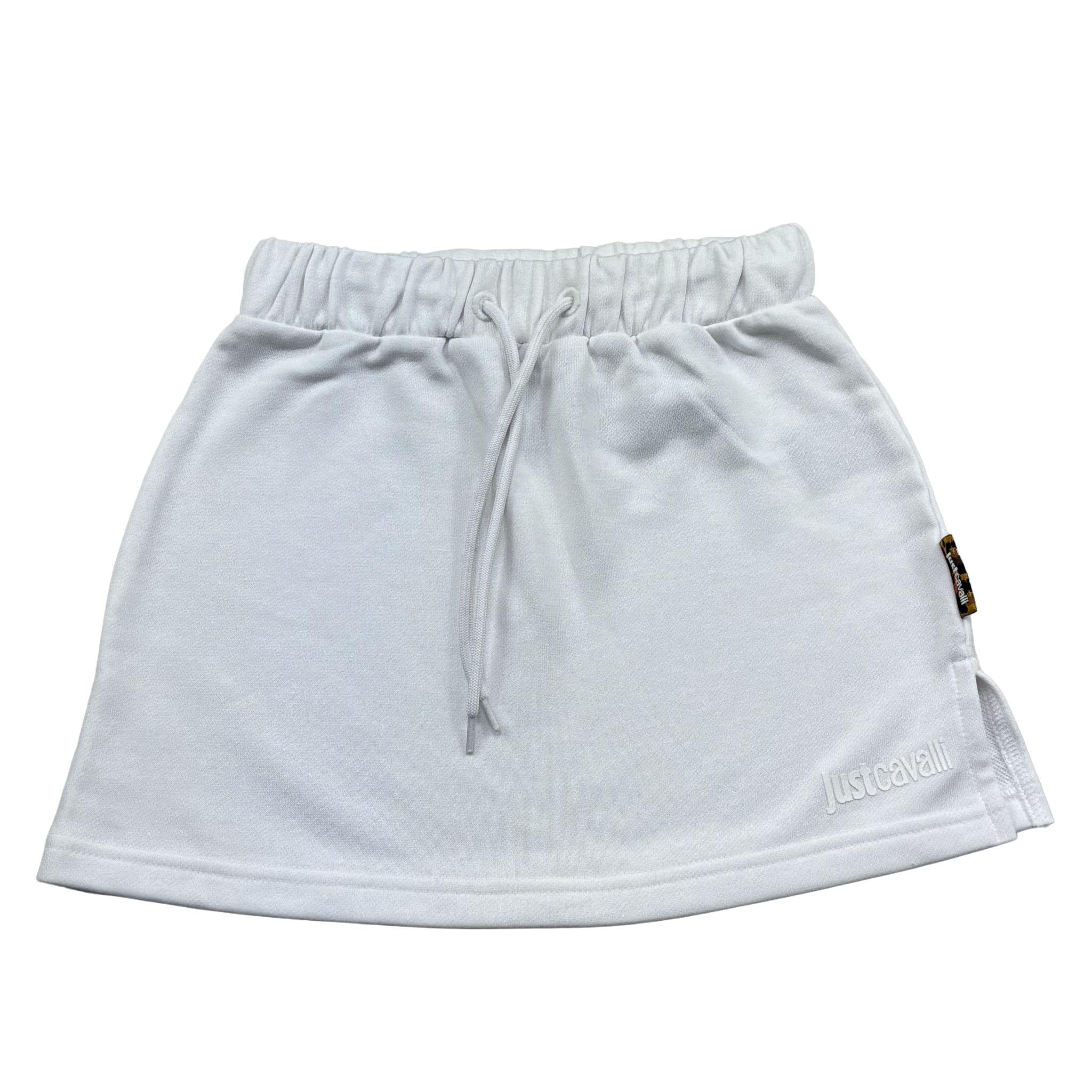 Just Cavalli Gonna Tinta Unita con Logo per Bambina JGP26022GO BIANCO JUST CAVALLI 