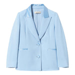 Twinset Giacca Tinta Unita con Bottoni per Bambina 251GJ2QNAX AZZURRO TWINSET 