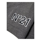N°21 maglia tinta unita con zip e stampa Grigio per Bambino N21967 GRIGIO N°21 