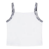 Calvin Klein Top Tinta Unita A Bretelline Bianco Per Bambina