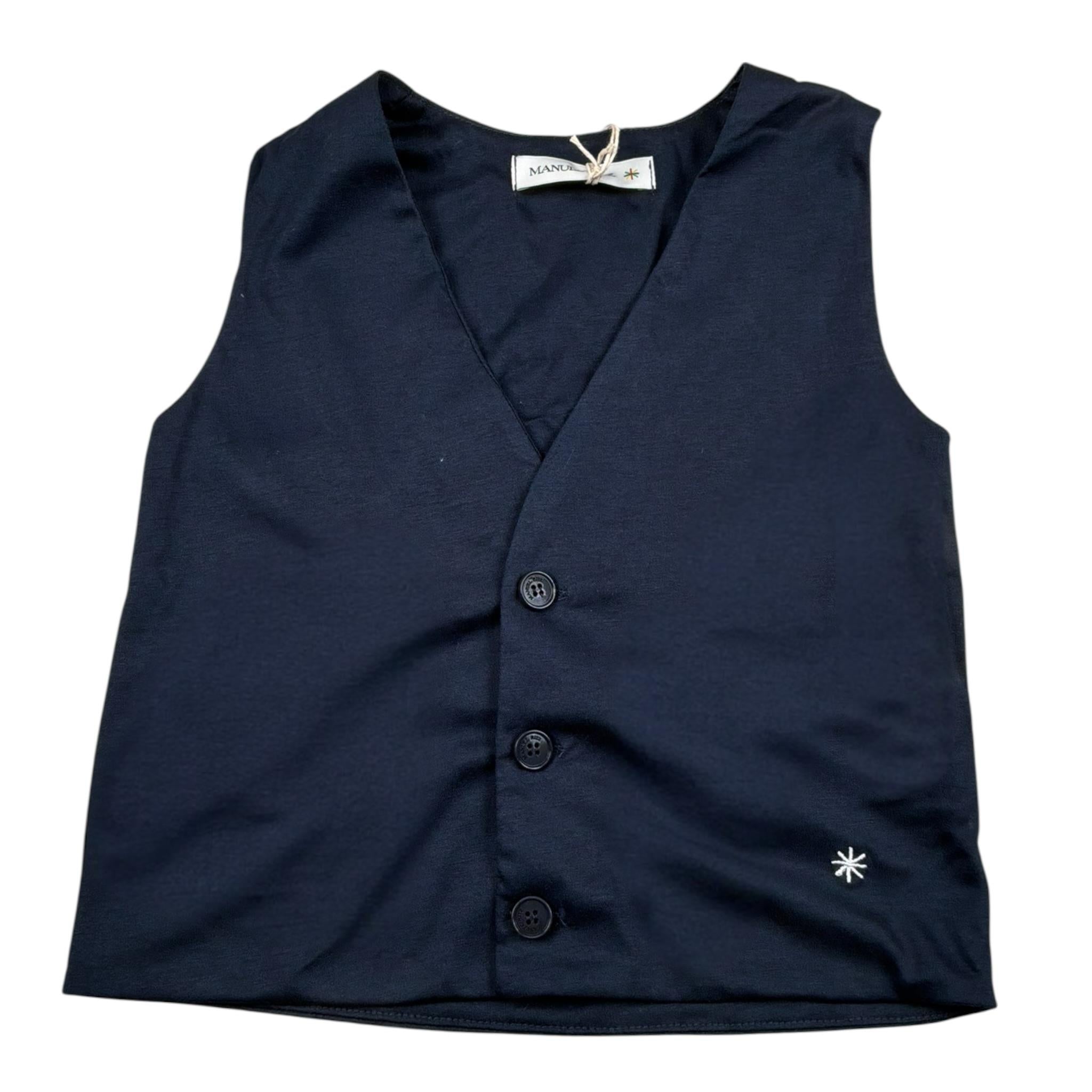 Manuel Ritz Gilet Tinta Unita con Bottoni per Neonato MR3080N BLU MANUEL RITZ 