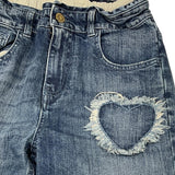 GOLDEN GOOSE jeans tinta unita modello a palazzo Blu per Bambina GKP01605P BLU GOLDEN GOOSE 