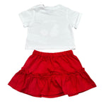 Moschino Completo 2 Pezzi Bicolore T-Shirt-Gonna per Neonata MDG01T BIANCO/ROSSO MOSCHINO 