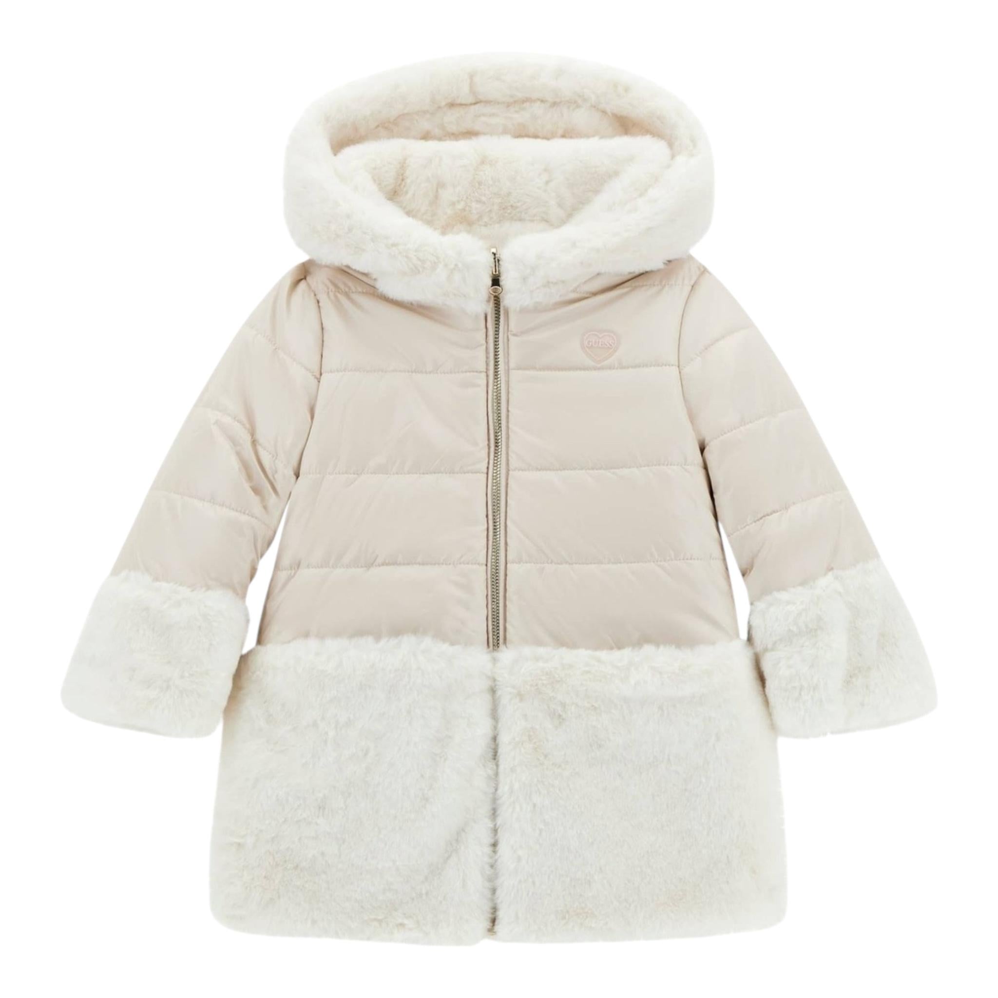 GUESS giubbino reversibile bicolore con pelliccia Beige per Neonata K4BL02WGL60 BEIGE GUESS 