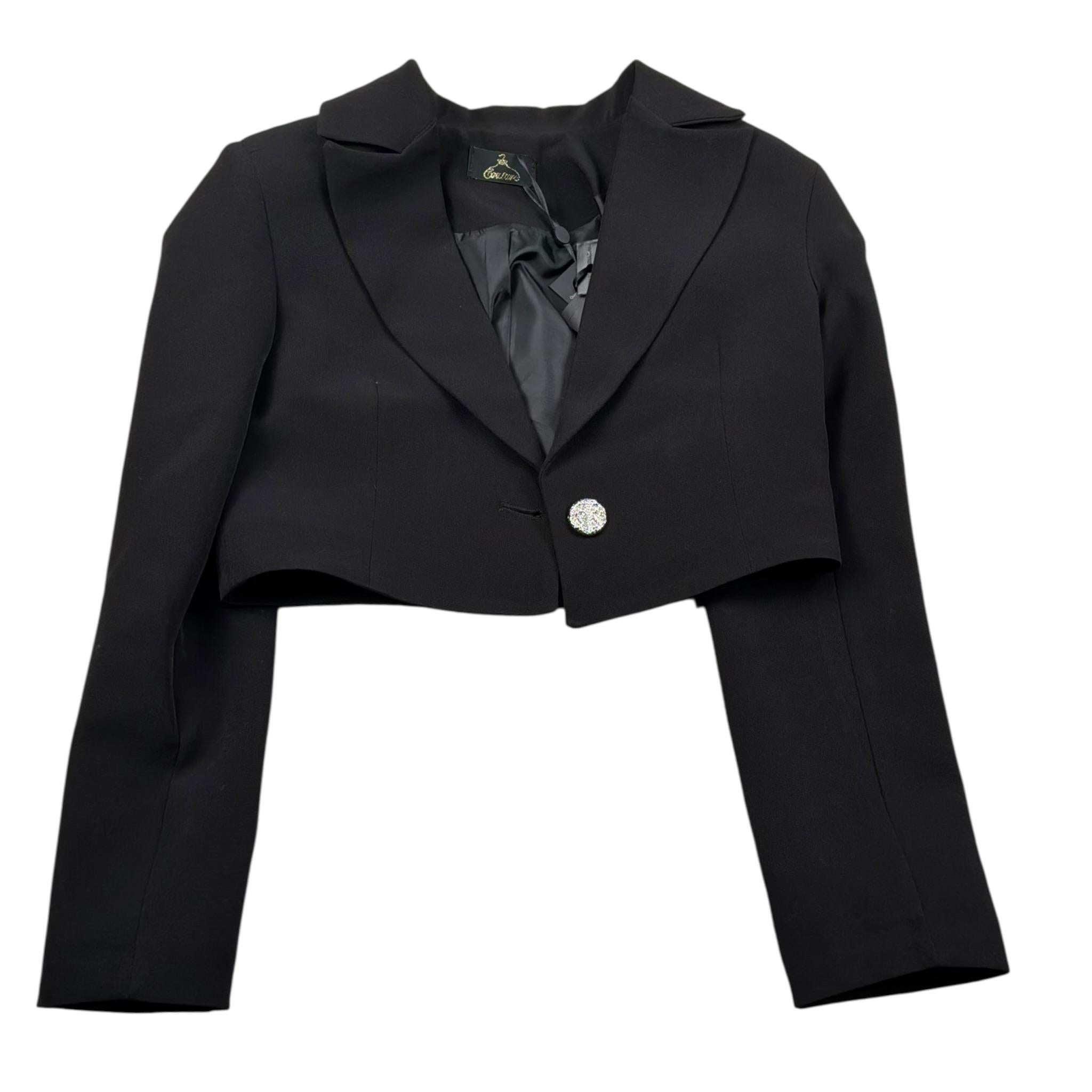 Fun & Fun Giacca Tinta Unita Modello Crop per Bambina FNCJJK16359 NERO FUN & FUN 