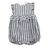 J.O. Milano Pagliaccetto Bicolore con Fantasia A Righe per Neonata 171B4 BIANCO/BLU J.O. MILANO 