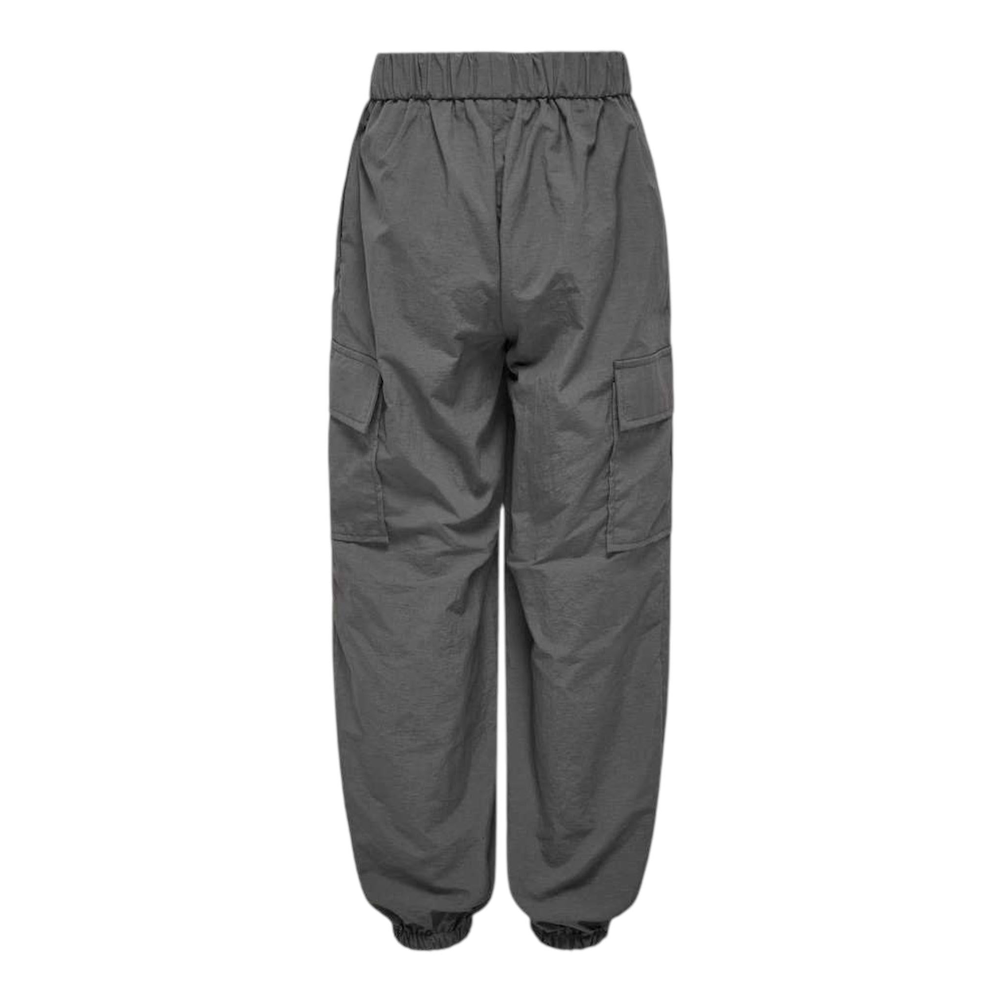 ONLY pantalone tinta unita con elastico in vita Grigio per Bambina 15304165 GRIGIO ONLY 