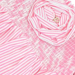 Twinset Abito Tinta Unita con Fantasia A Righe per Bambina 241GJ2211 ROSA TWINSET 