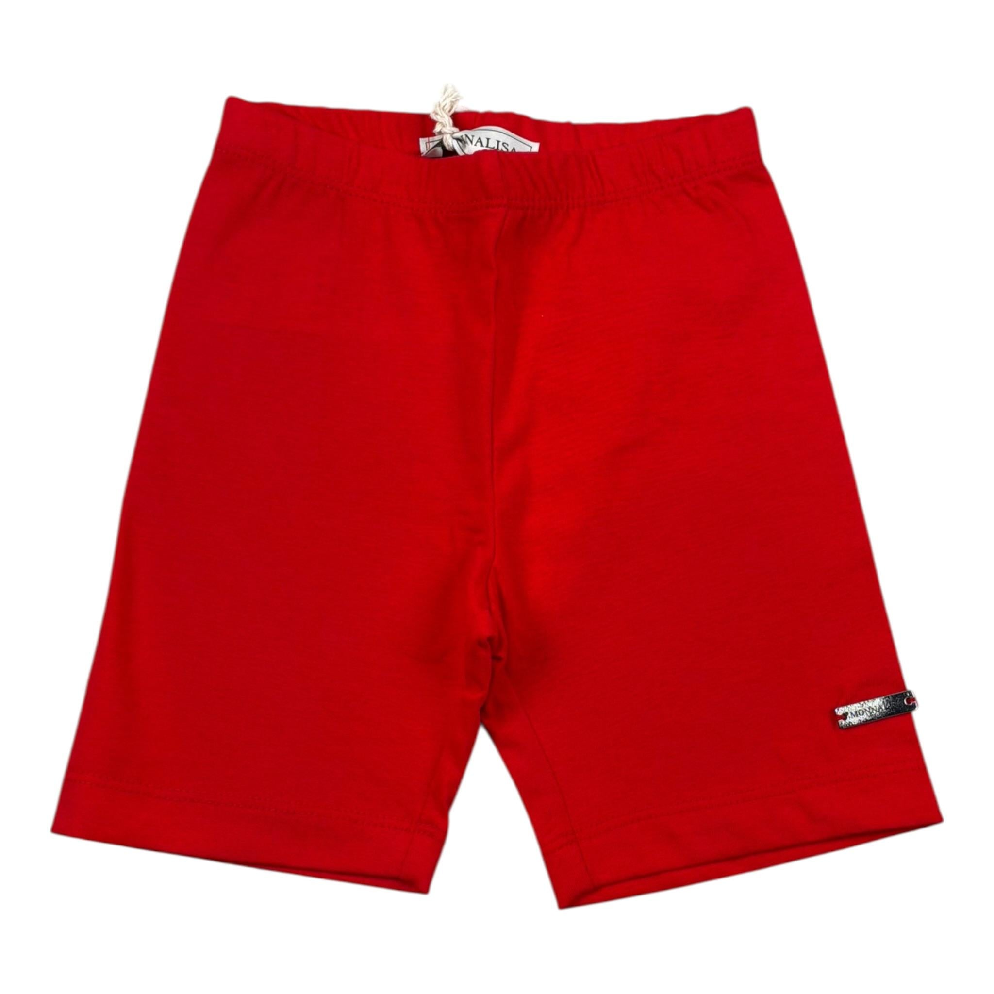 Monnalisa Leggins Modello Ciclista Tinta Unita per Neonata 17E400N ROSSO MONNALISA 