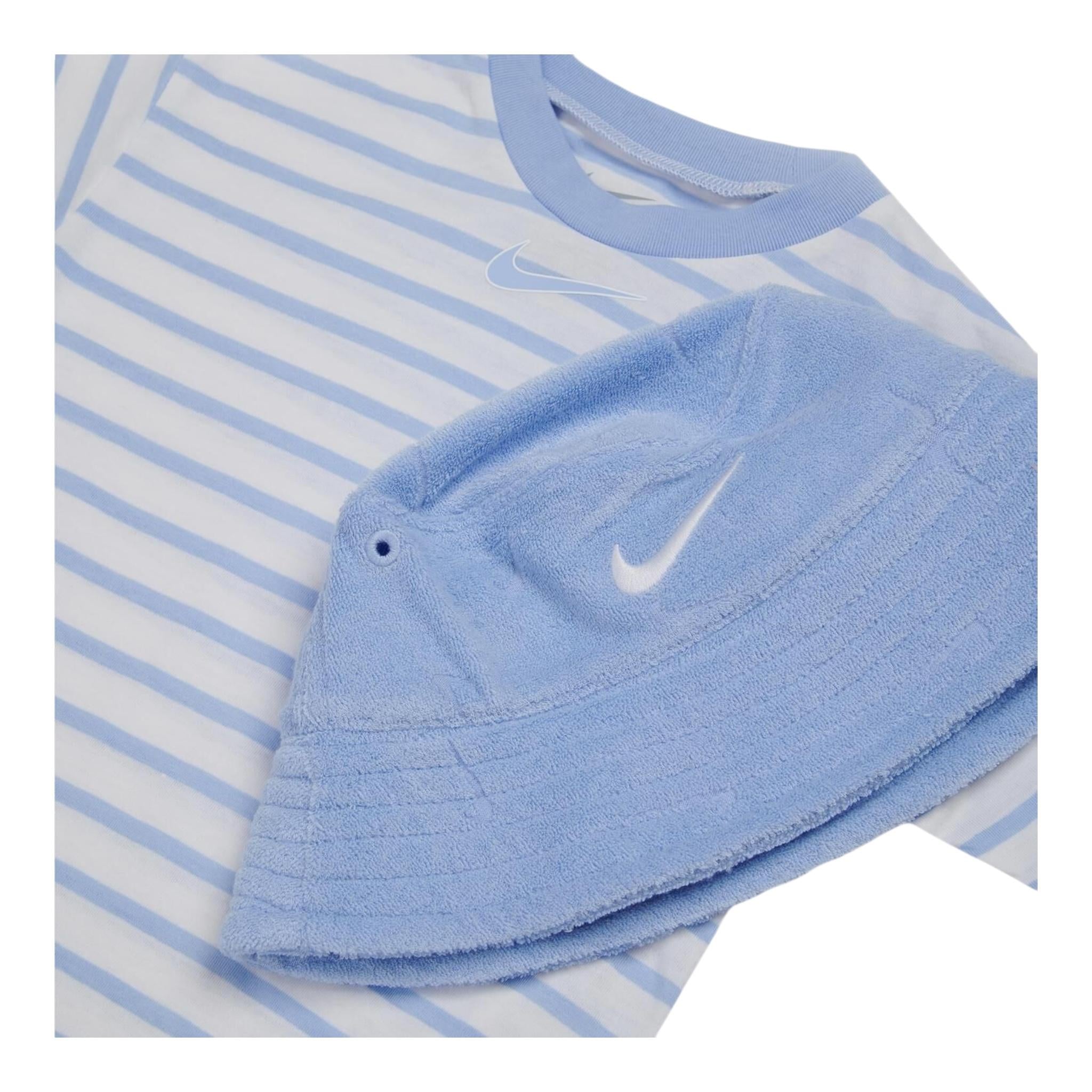 Nike Set 2 Pezzi Pagliaccetto-Cappello per Neonato 56N013 BIANCO NIKE 