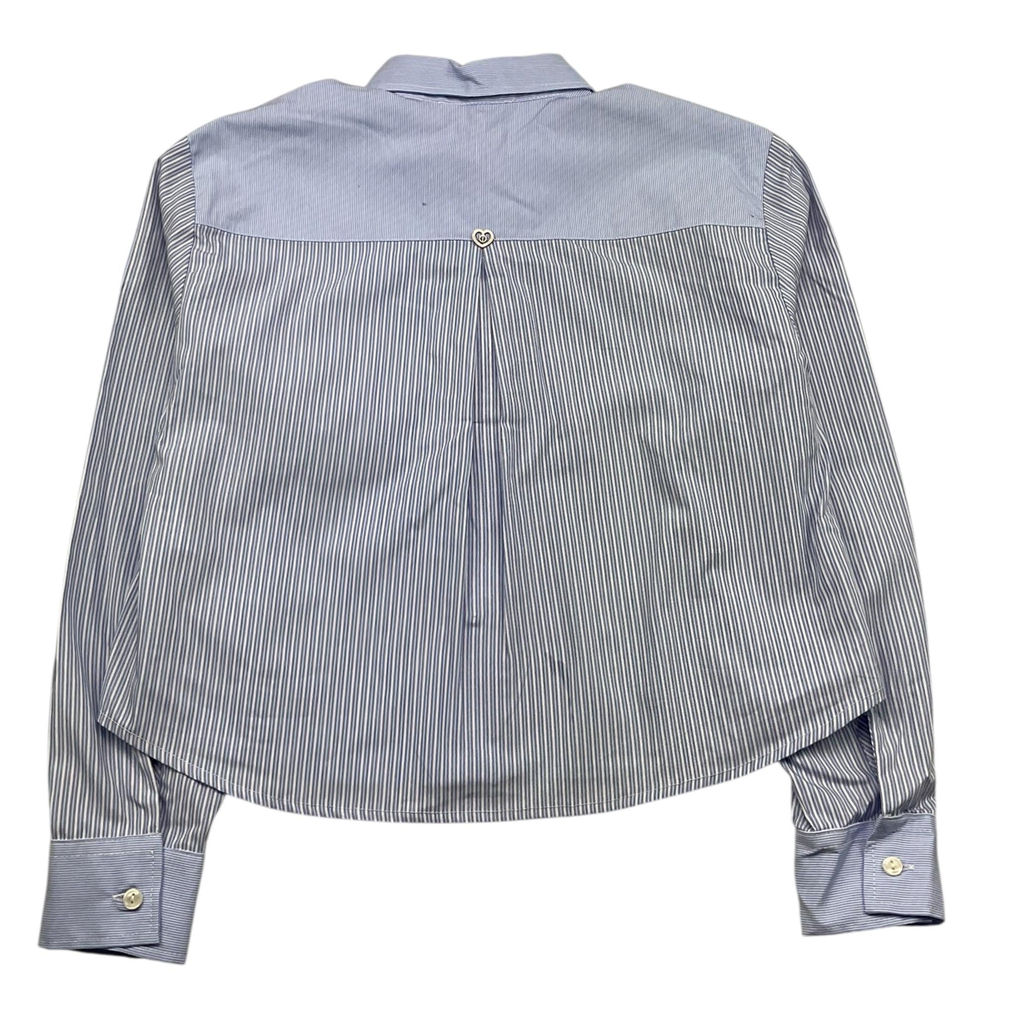 PLEASE camicia manica lunga fantasia a righe Azzurro per Bambina CL45271G66 AZZURRO PLEASE 