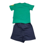 Bikkembergs Completo 2 Pezzi T-Shirt-Bermuda Bicolore per Neonato BK3359 VERDE/BLU BiKKEMBERGS 