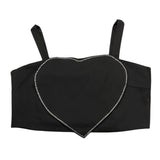 Please Top Tinta Unita con Brillantini per Bambina CC41132G73 NERO PLEASE 