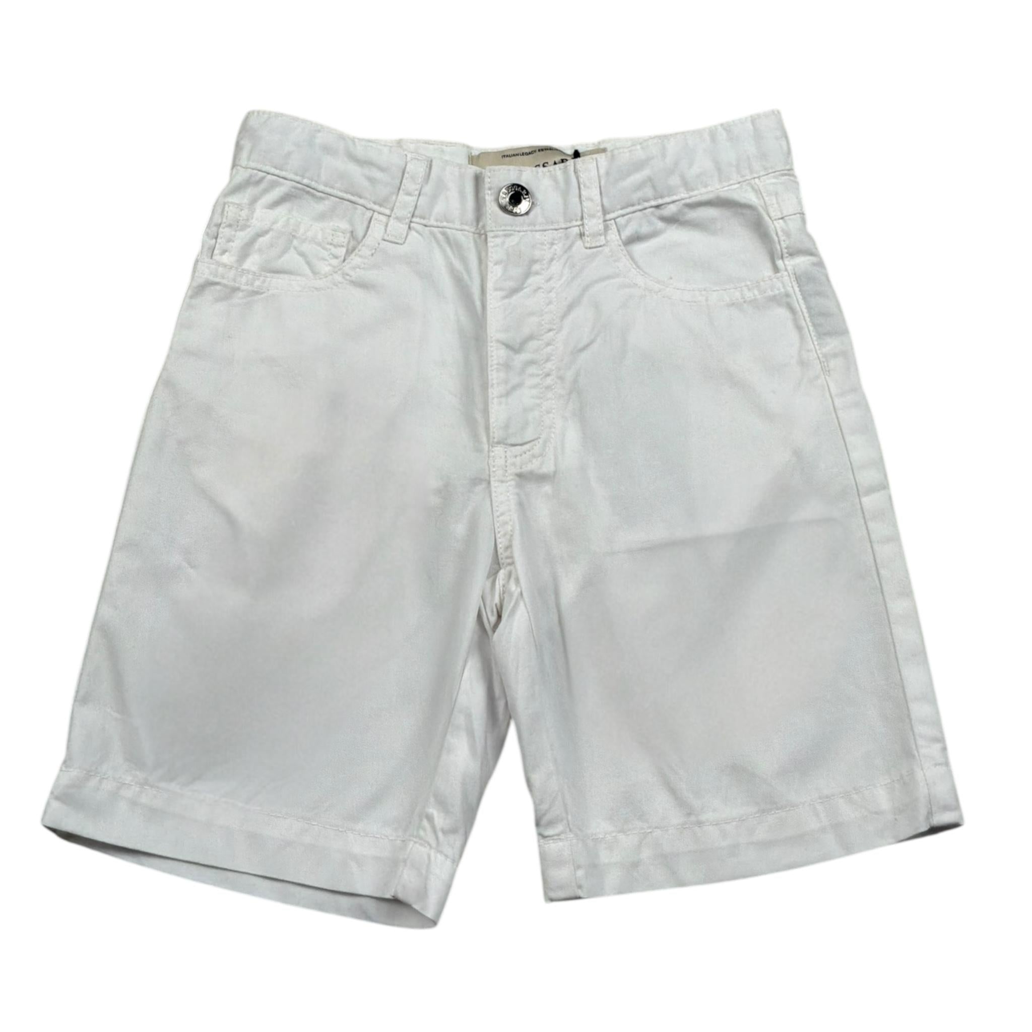 Trussardi Bermuda Tinta Unita con Girovita Regolabile per Bambino TBP26100BE BIANCO TRUSSARDI 
